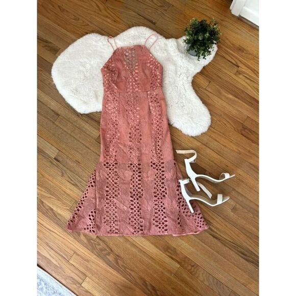 Revolve Endless Rose Lace midi Mermaid Midi Dress Size M - Picture 3 of 7